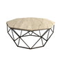 Hanah Home Mesa de centro Diamond Travertino